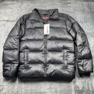 Marmot Guides Down Jacket Puffer Black Mens Size Large (L) M16230 NEW